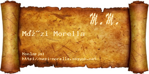 Mázi Morella névjegykártya